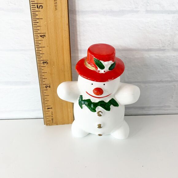 Vintage Snowman Plug In Light Christmas Midwest of Cannon Falls Ceramic Night - Picture 5 of 5